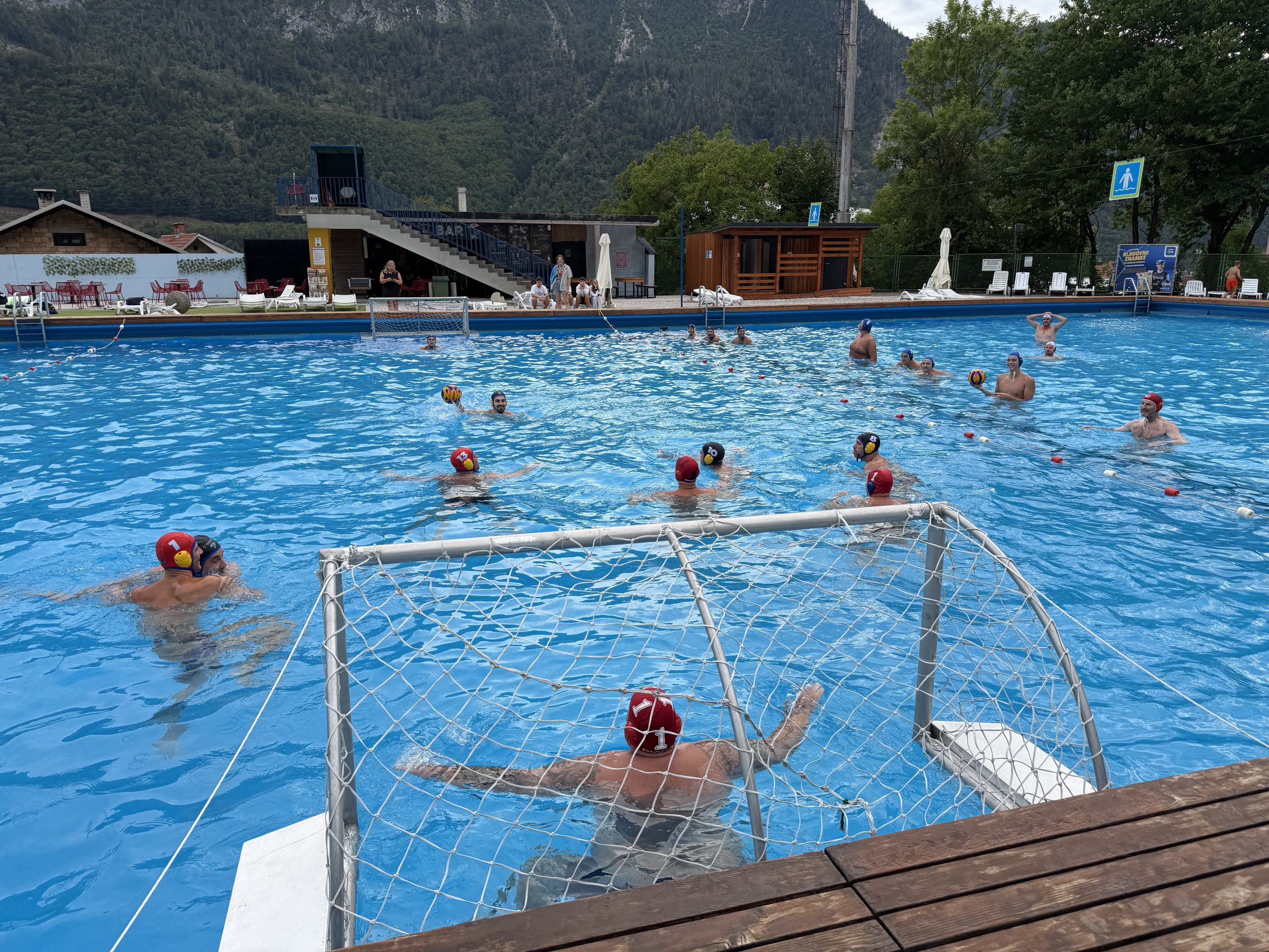 Vaterpolisti med tekmo na Kopališču Ukova