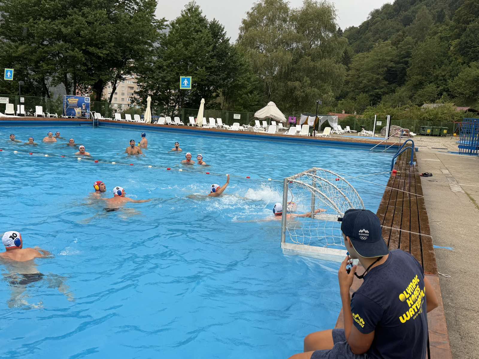 Vaterpolisti med tekmo na Kopališču Ukova