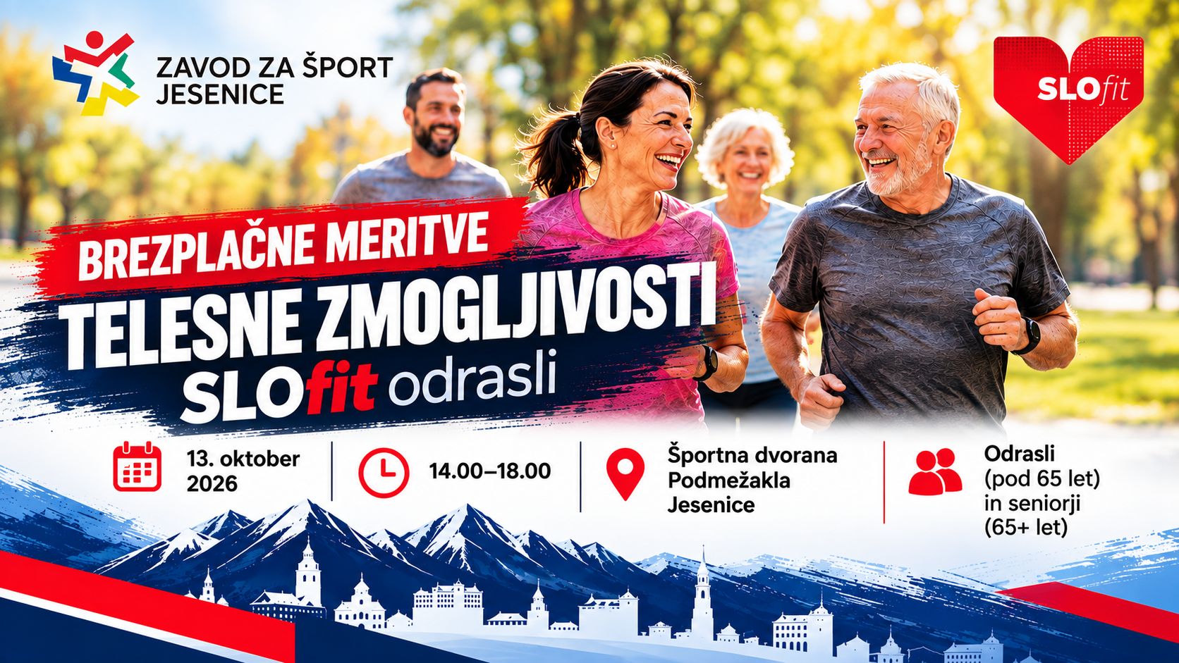 SLOfit odrasli – preverite svojo telesno zmogljivost